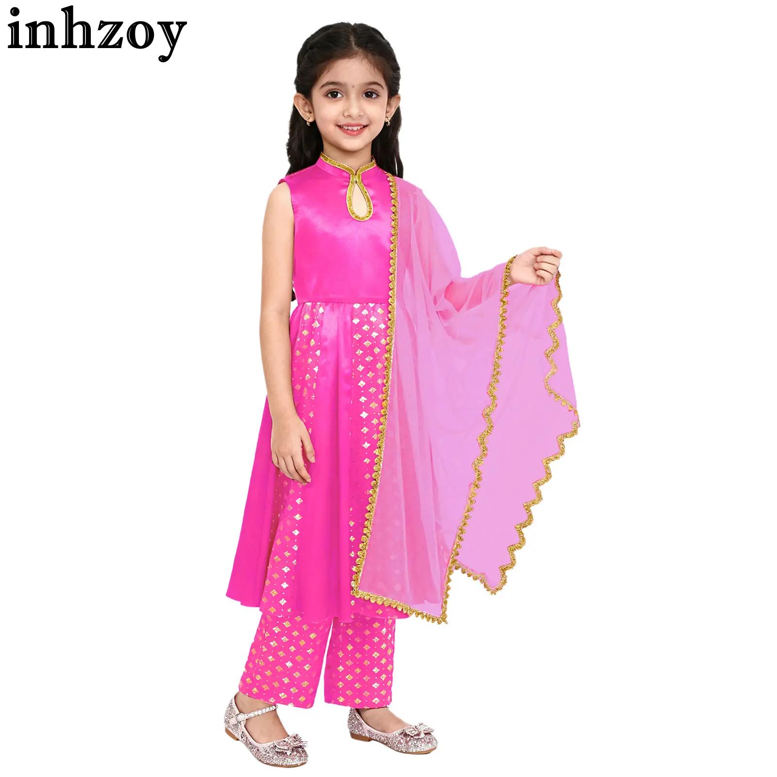 Fashion Ethnic Indian Clothing - Kinderen meisjes Indiase etnische Salwar pak