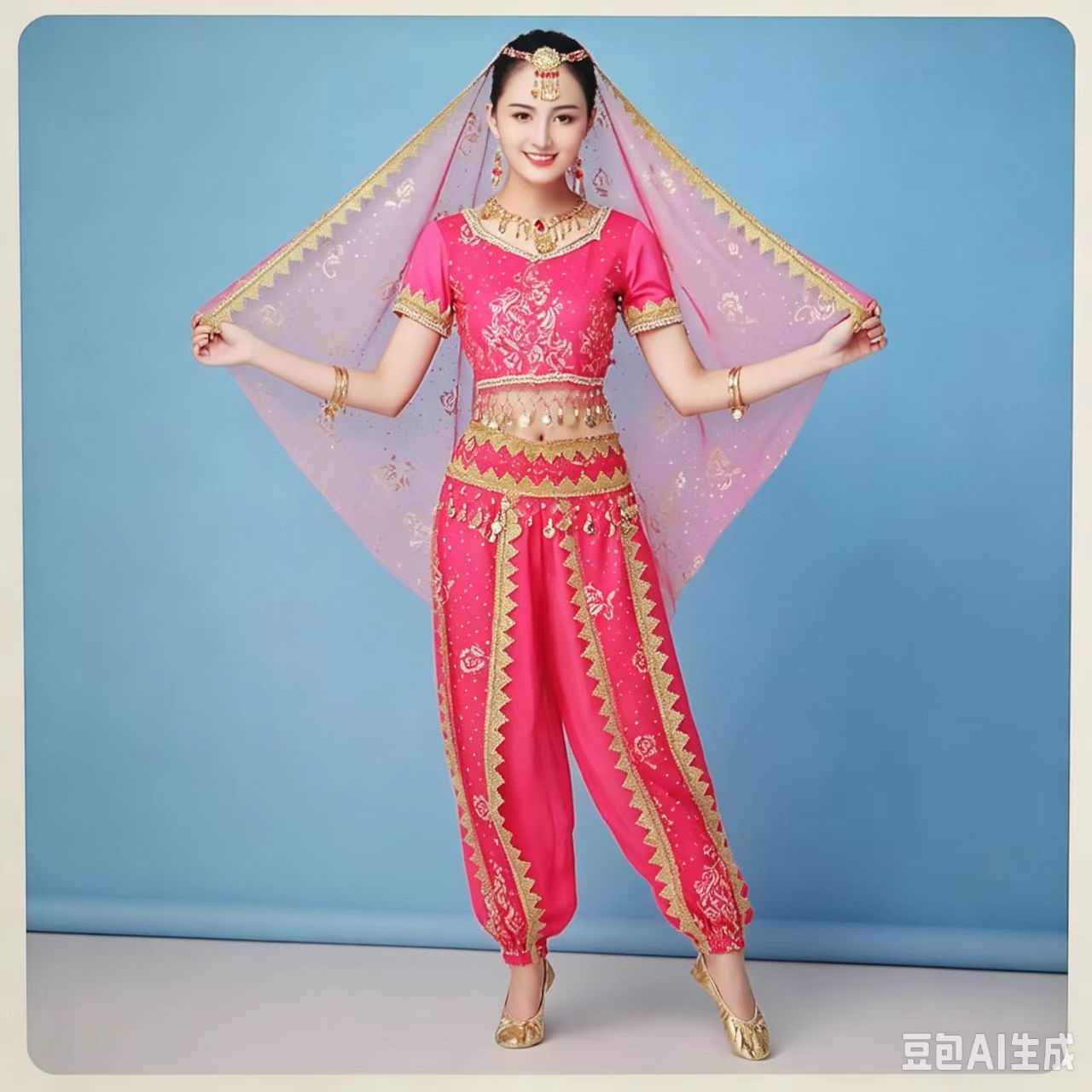 Indiase etnische danskostuumse - Salwar Kameez Set recensie en prijs